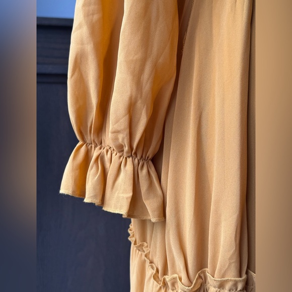 Baltic Born Mustard Off Shoulder Maxi Dress medium - Picture 4 of 7